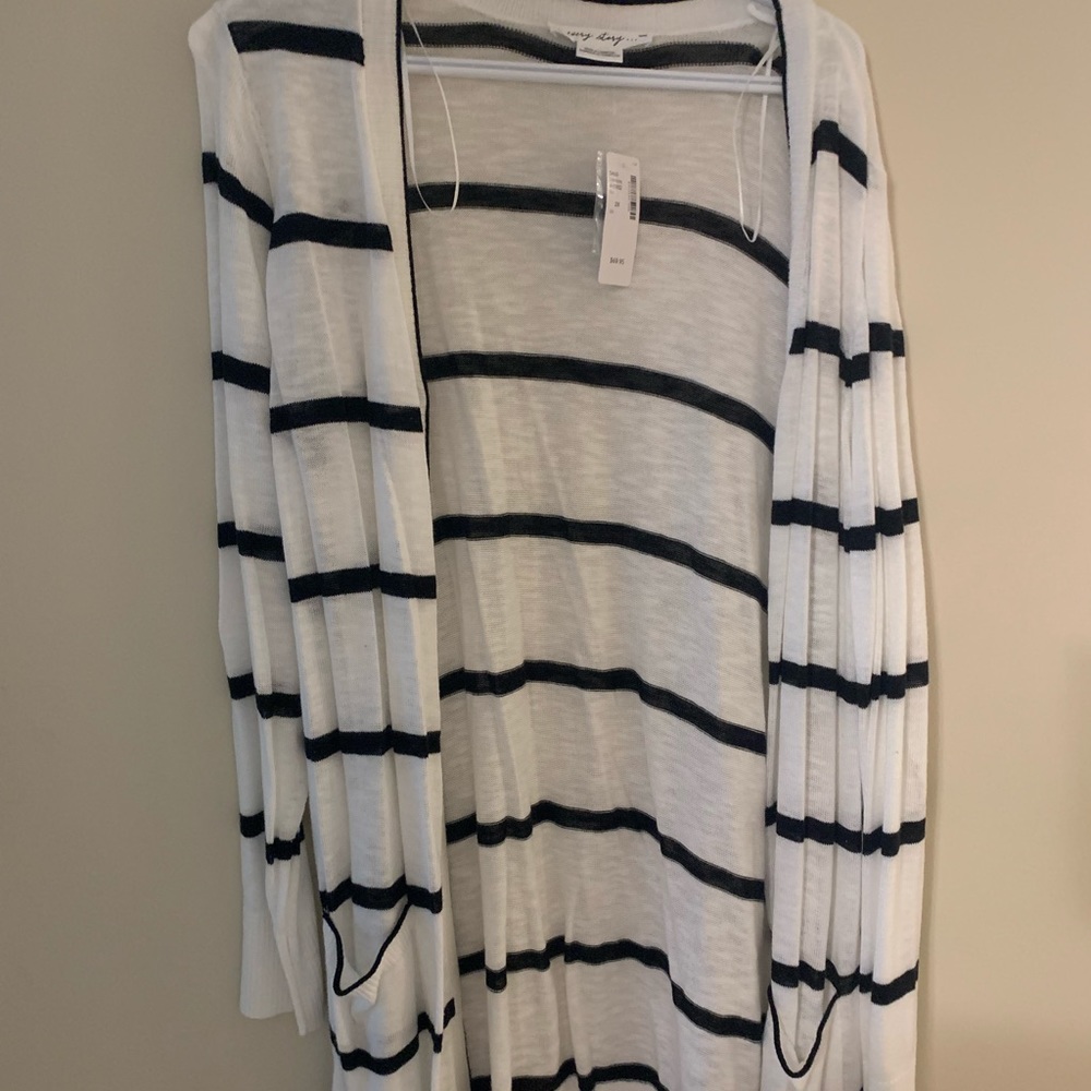 Light striped cardigan